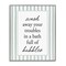 Stupell Industries Bubble Bath Phrase on Stripes Framed Giclee, design by Lettered and Lined